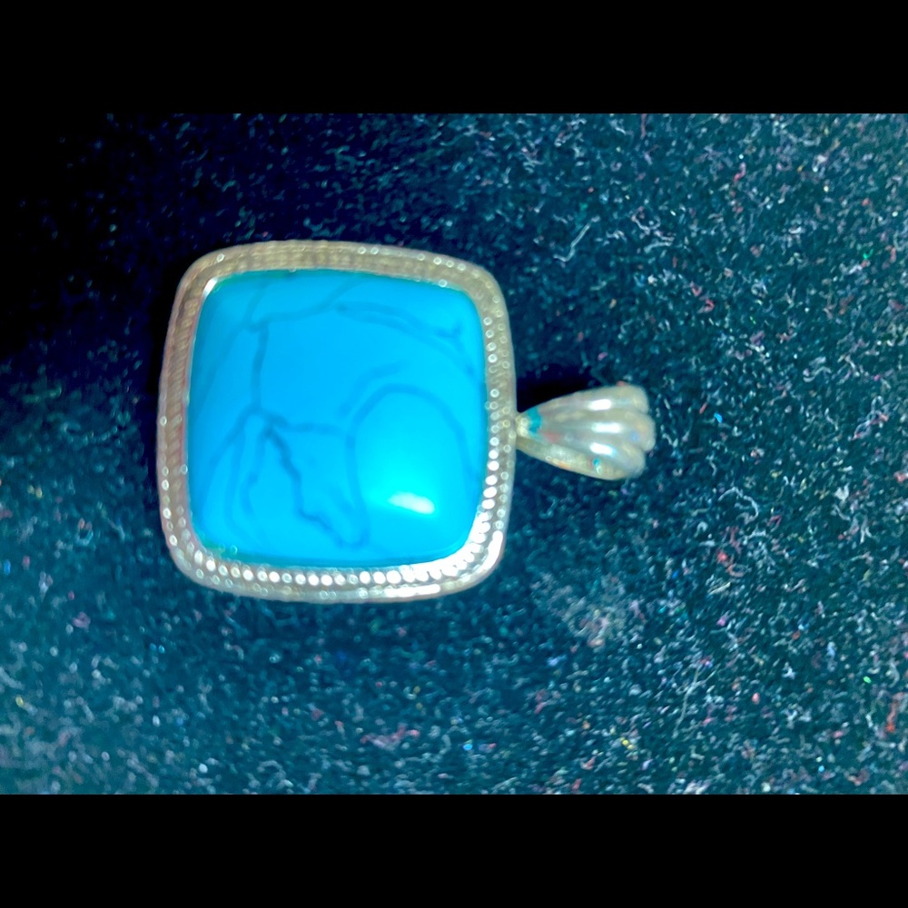 Turquoise and Silver Pendant